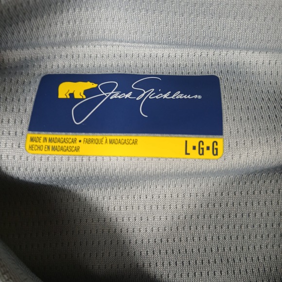 Jack Nicklaus Mens Golden Bear Performance Golf Polo Shirt Light Blue Large L - Picture 4 of 8